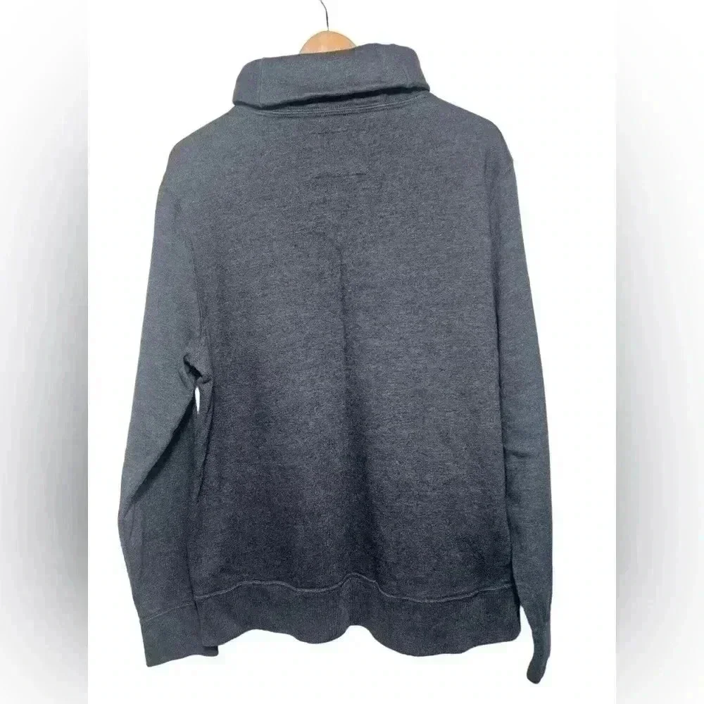 J Crew Vintage Fleece Heathered Flax Shawl Collar Sweatshirt Mens Size XL